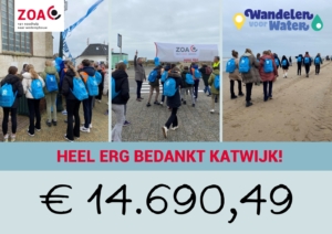 Opbrengst actie Wandelen voor Water in Katwijk, editie 2024